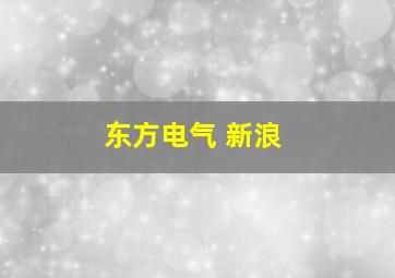 东方电气 新浪